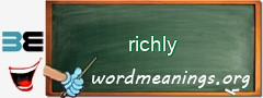 WordMeaning blackboard for richly